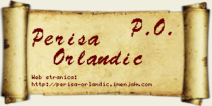 Periša Orlandić vizit kartica